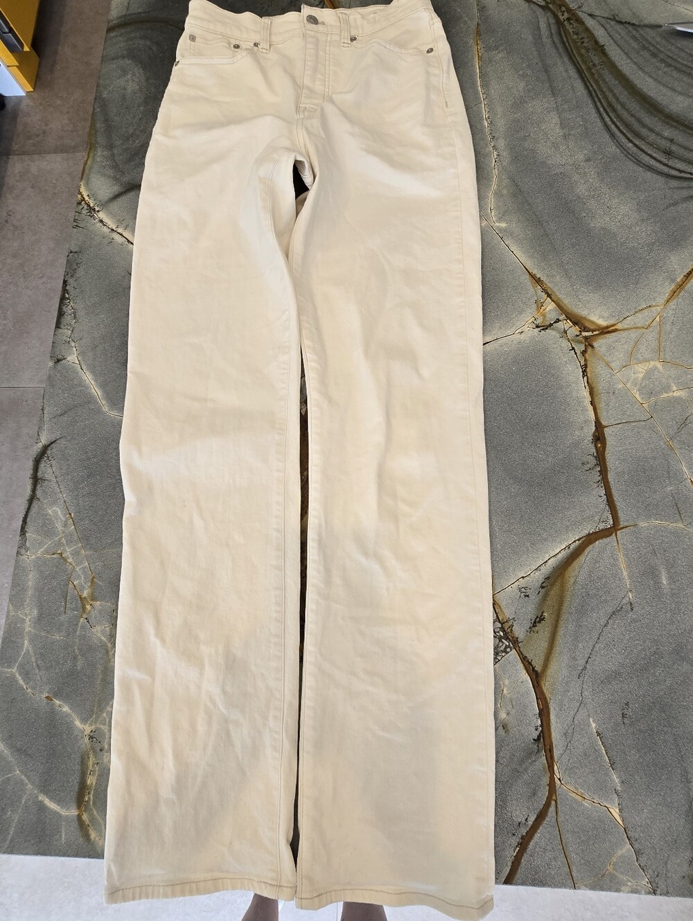 Madewell Perfect Vintage Wide Leg Jeans Tile Off white/cream Size 26T
